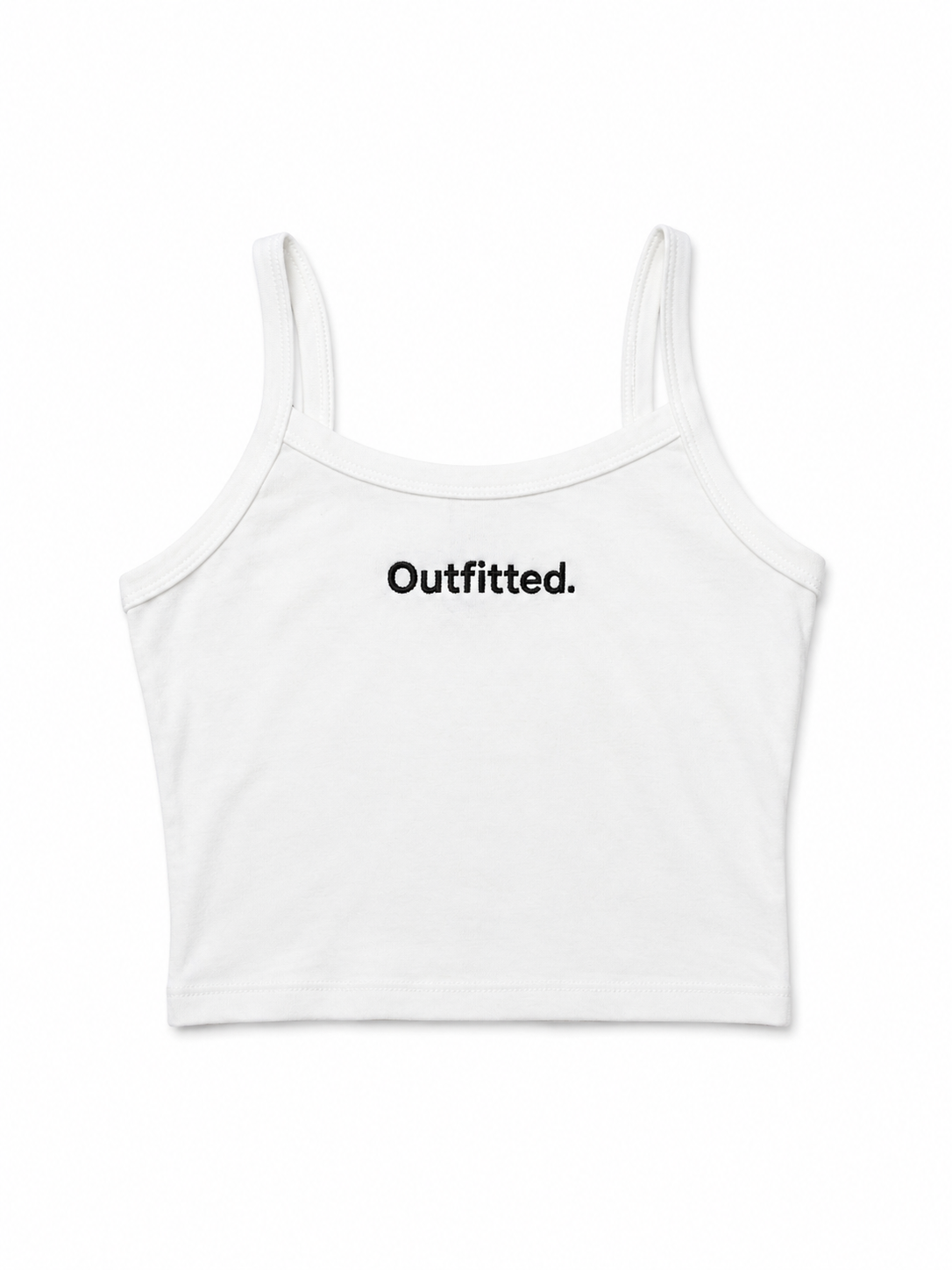 Outfitted Women's Strappy Cropped Tank in White