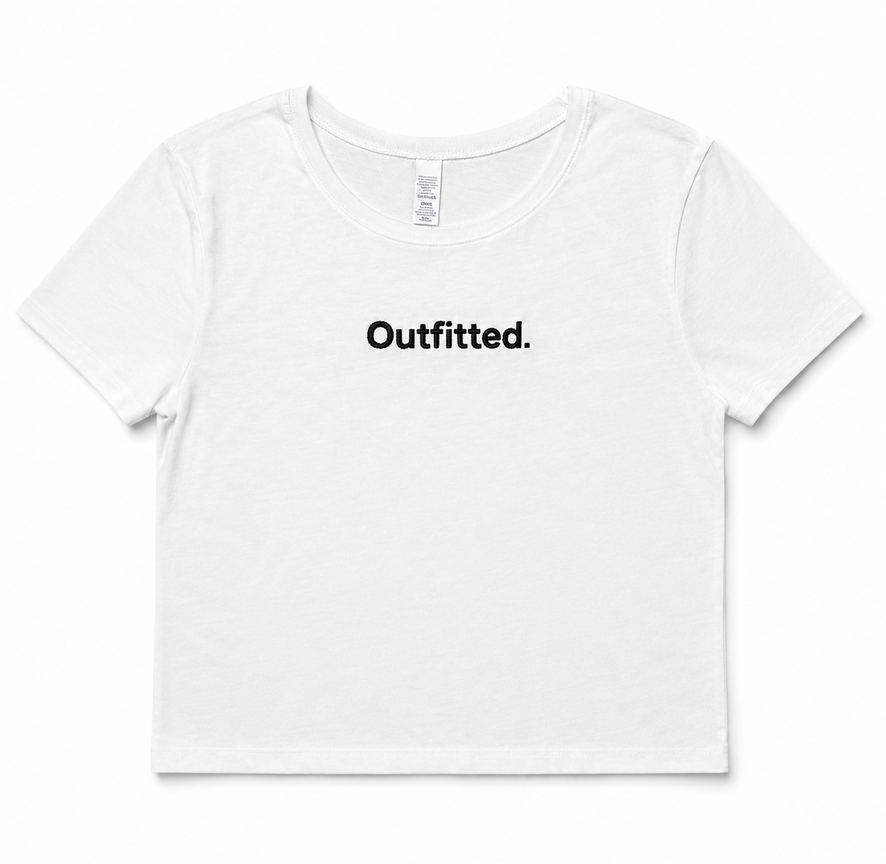 Outfitted Women's Baby Cropped Tee in White